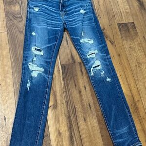 American Eagle Next Level Airflex Distressed Skinny Jeans Size 29x32